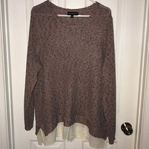 Layered look sweater